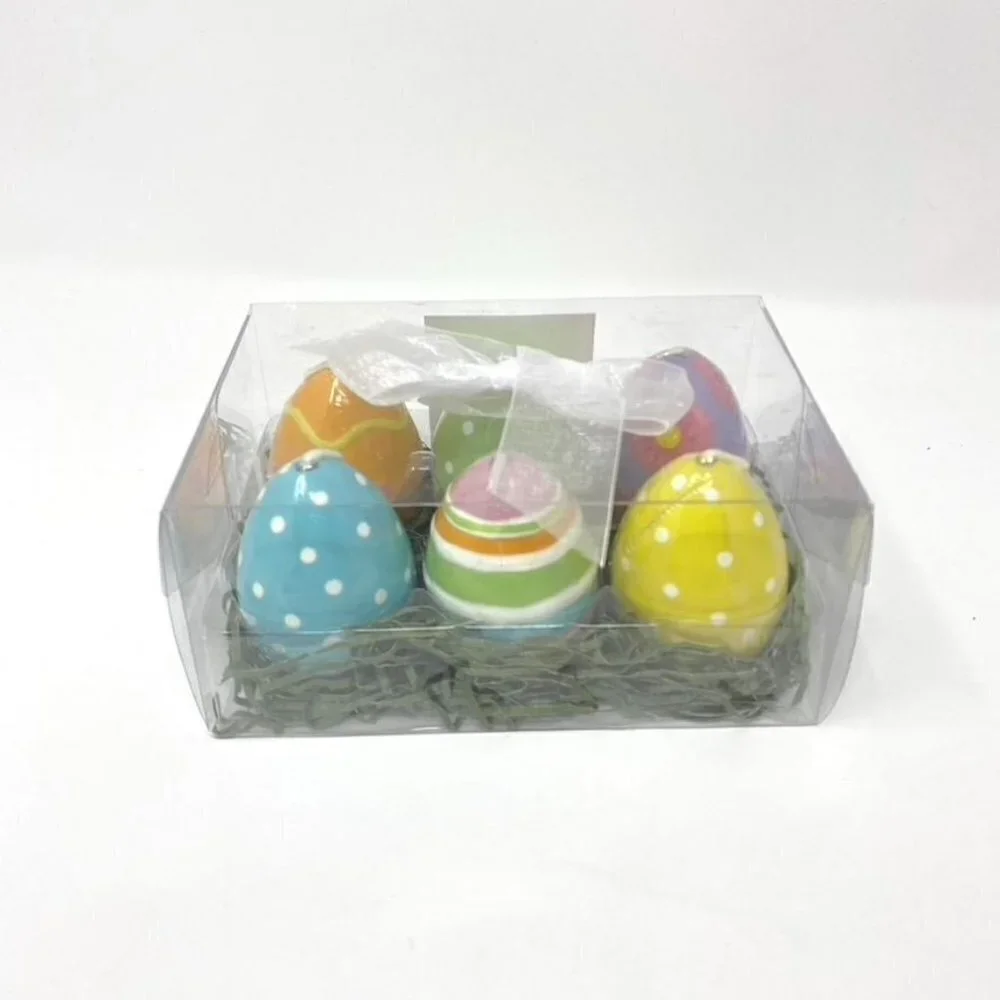 Target 6 Easter Egg Shaped Candles Bed Of Grass Gift Box